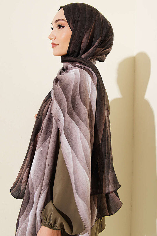 Kumul Dégradé Motif Liva Modal Foulard Vison