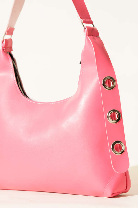Bird's Eye Detail Bag, Fuchsia