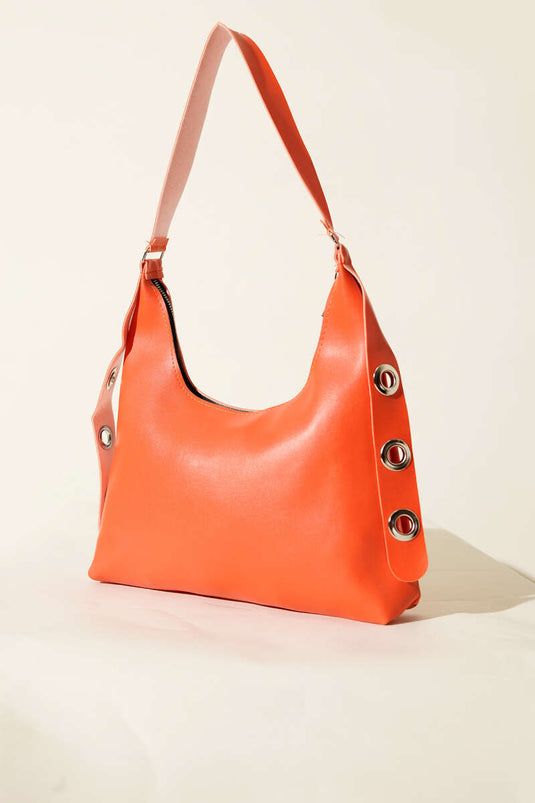 Orange Bag with Bird's Eye Detail