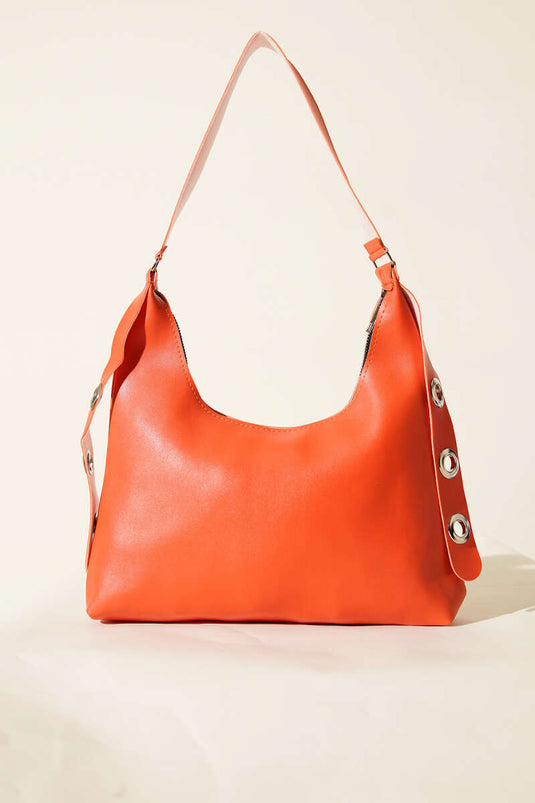 Orange Bag with Bird's Eye Detail