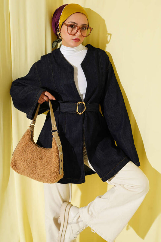 كيمونو جينز مع تفاصيل الحزام