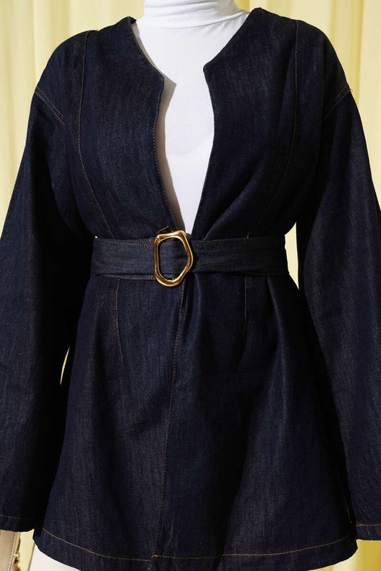 كيمونو جينز مع تفاصيل الحزام