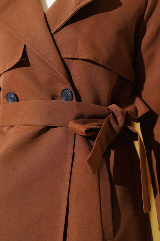 Trench Araboy Ceinturé Marron