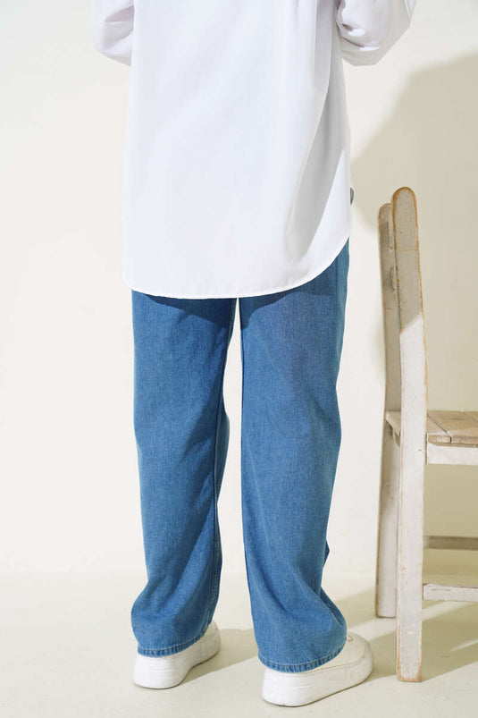 Riem Taille Elastische Jeans Broek Jeans