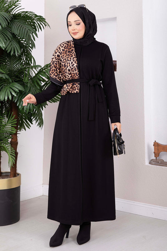 Belted Oysho Kleid Schwarz