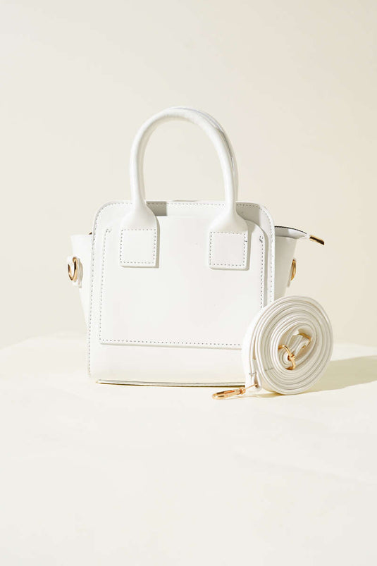 Sac à main blanc modèle boîte