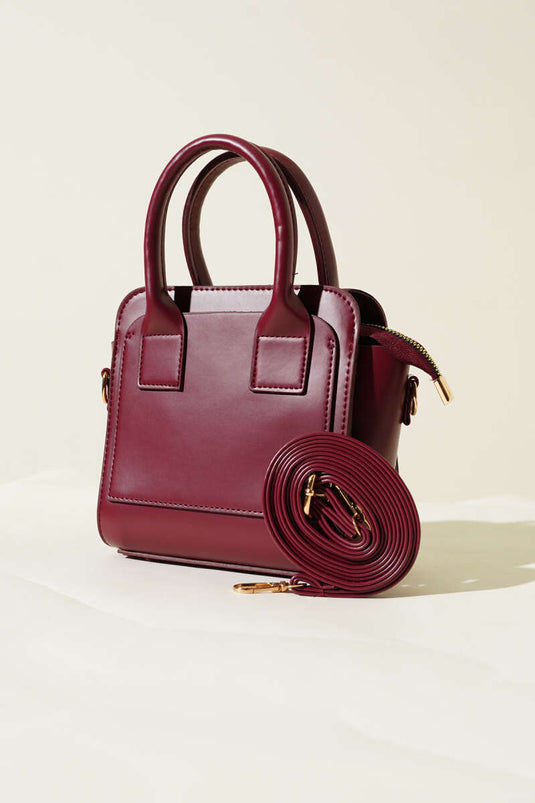 Kutu Model El Çanta Bordo