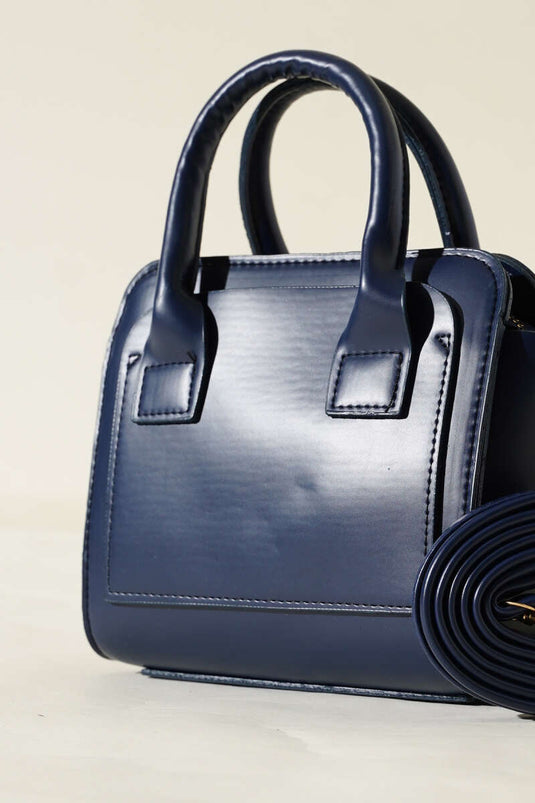 Kutu Model El Çanta Lacivert