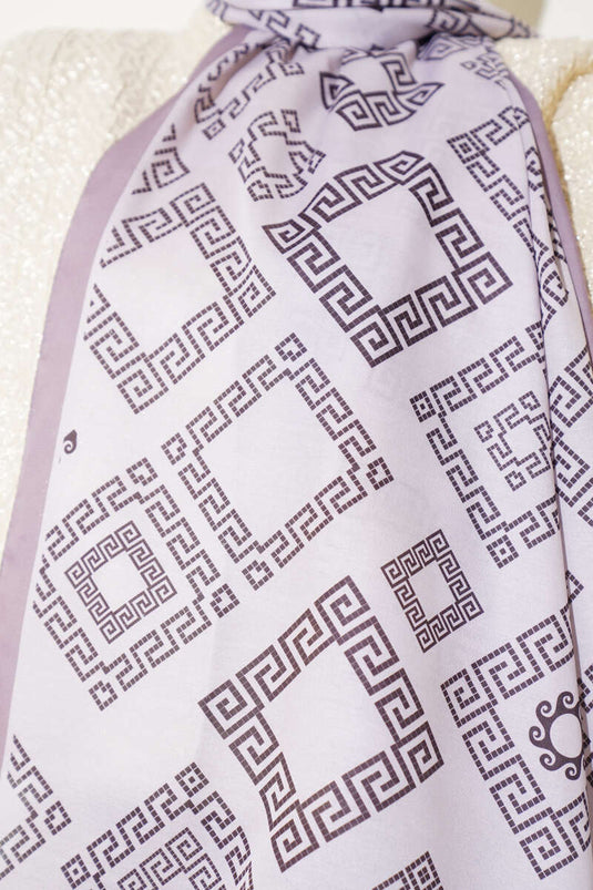 Labyrinth Pattern Soft Shawl Beige