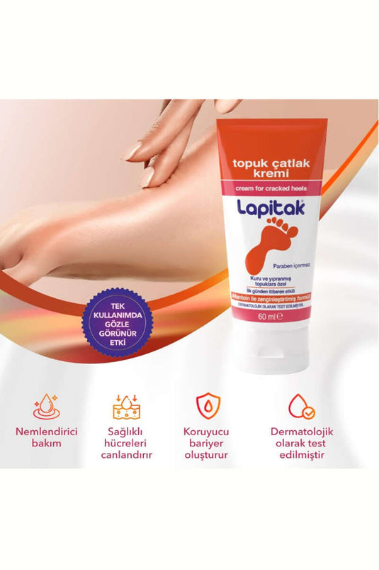 Crème contre les fissures du talon Lapitak 60 ml