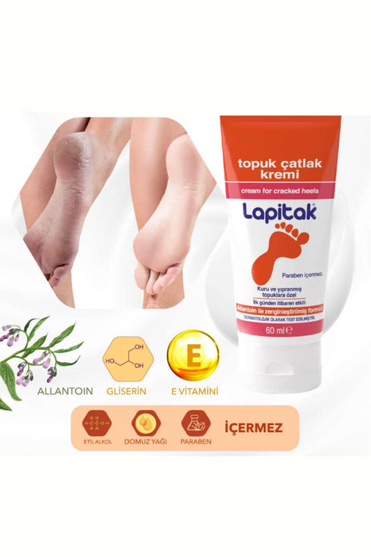 Crème contre les fissures du talon Lapitak 60 ml