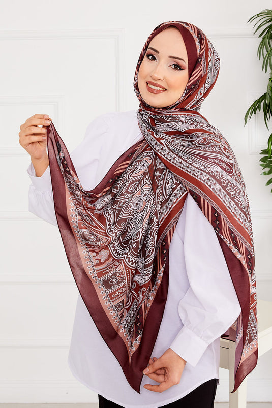 Châle Hijab à motif de lave -15