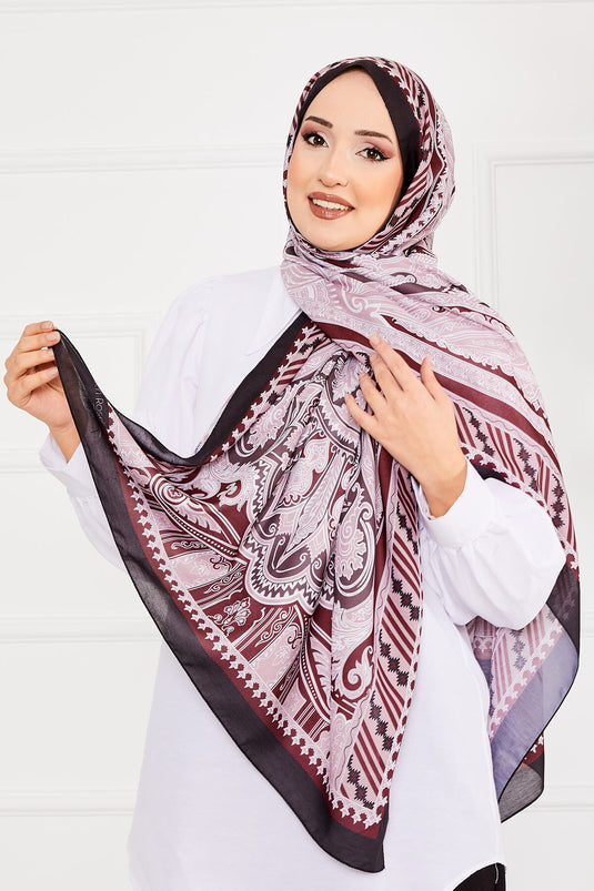 Châle Hijab à motif de lave -2