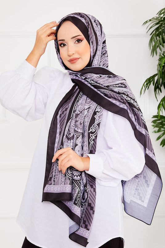 Chal hijab con estampado de lava -4