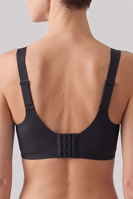 Soutien-gorge gainant sans couture à découpe laser noir