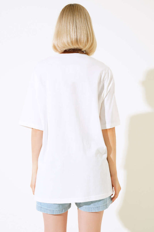 T-shirt imprimé léopard écru