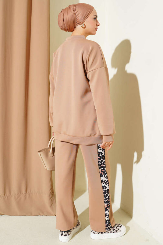 Ensemble deux pièces de plongée léopard couleur latte