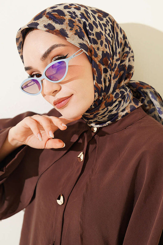Leopar Serisi Cotton Eşarp Asorti 14