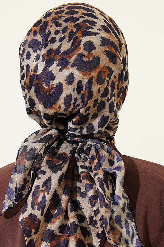 Leopar Serisi Cotton Eşarp Asorti 14