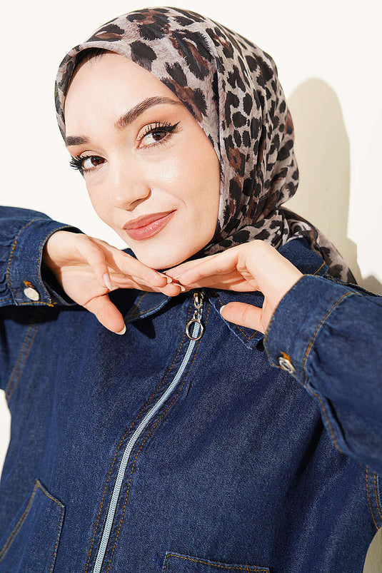 Leoparden-Serie Baumwoll-Hijab Sortiert 15