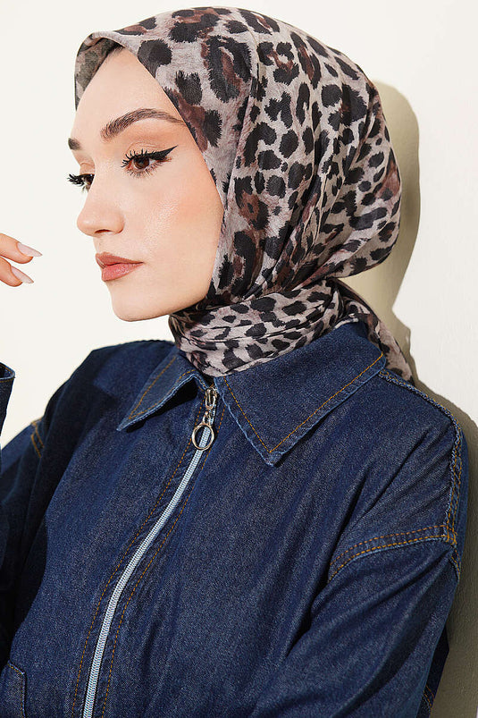 Leoparden-Serie Baumwoll-Hijab Sortiert 15