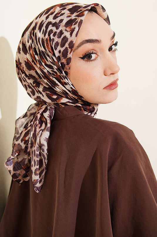 Leopar Serisi Cotton Eşarp Asorti 6