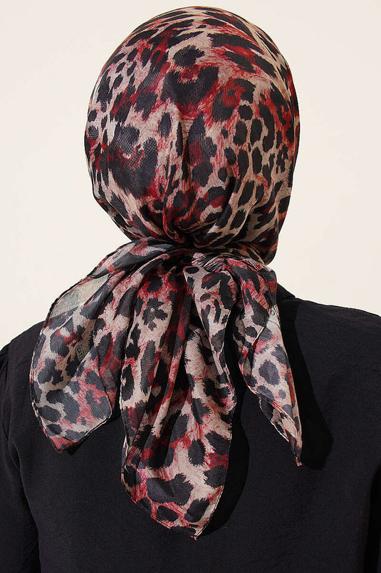 Leopar Serisi Cotton Eşarp Asorti 7