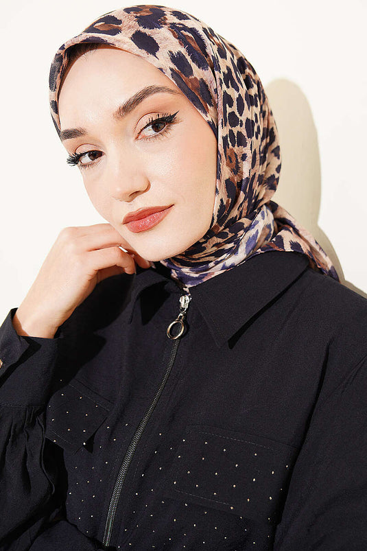 Leopar Serisi Cotton Eşarp Asorti 8