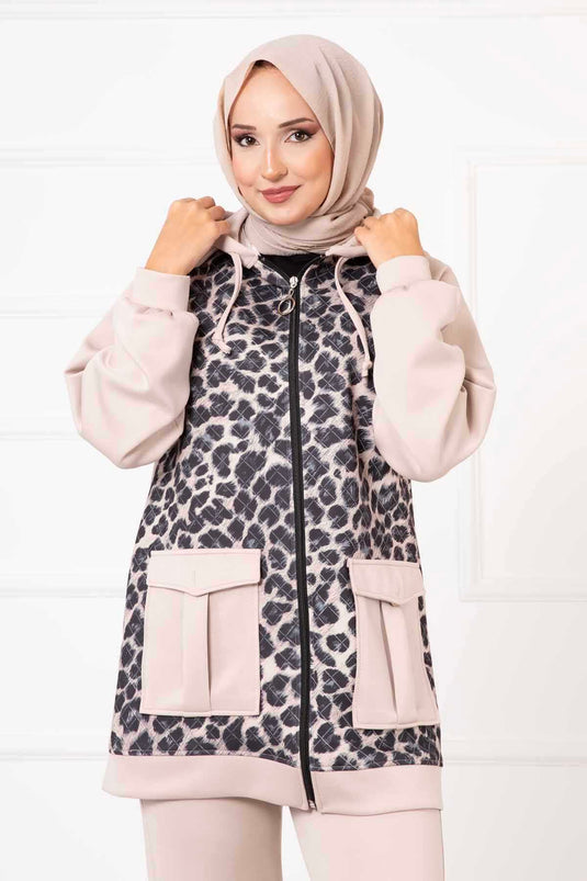 Combinaison Léopard Crème