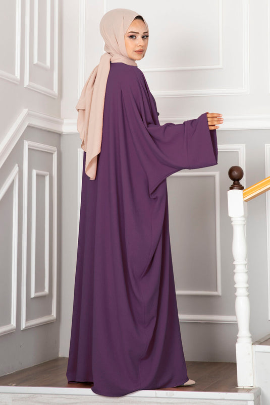 Ensemble Abaya Leyli Tesettür couleur mûre