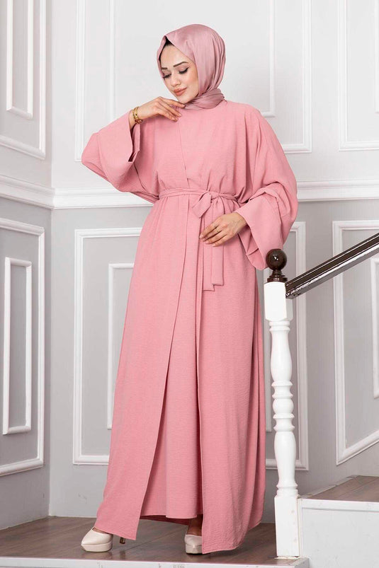 Leyli Hijab Abaya Set Pink