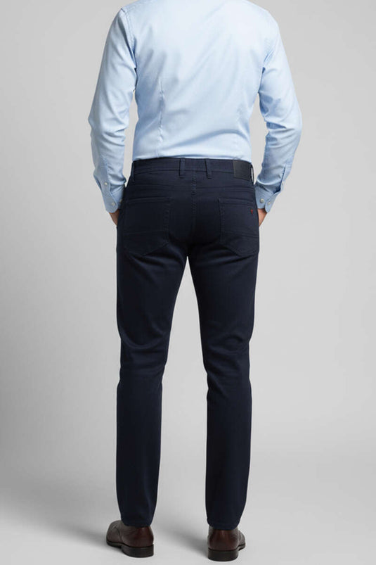 بنطلون رجالي من قماش ليكرا جبردين، أزرق داكن