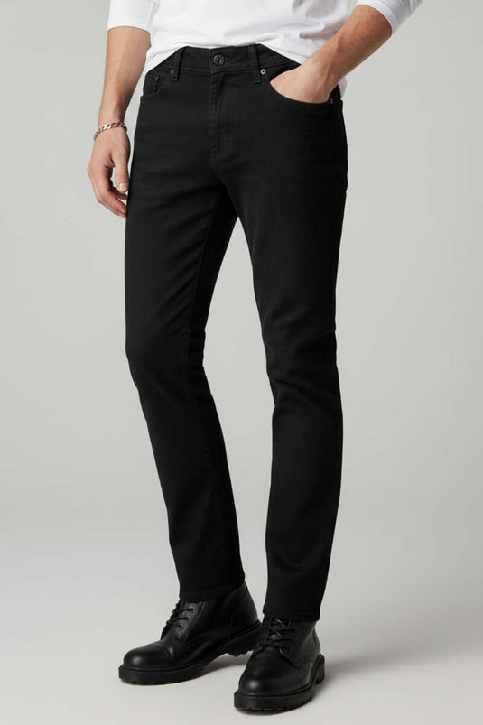 Likralı Gabardin Erkek Pantolon Siyah