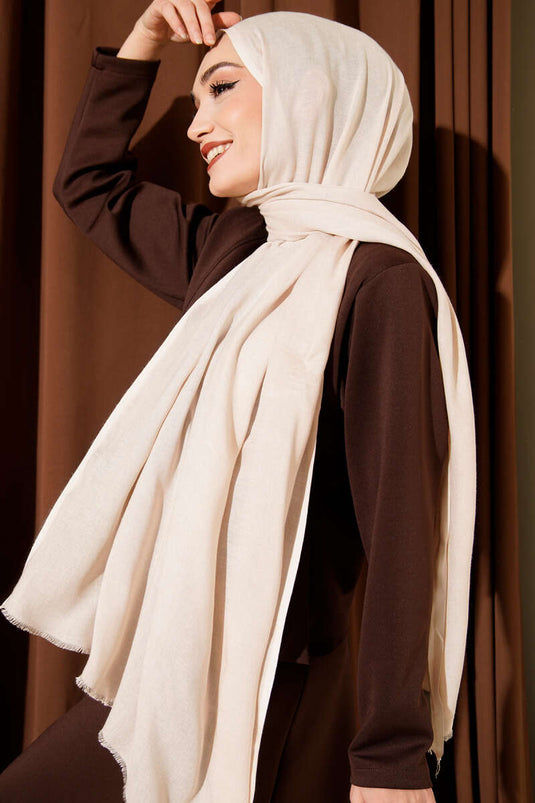 Liora Cotton Scarf Beige -99