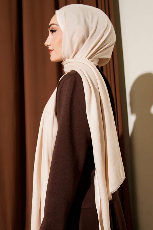 Liora Cotton Scarf Beige -99