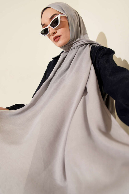 Liora Écharpe en Laine Gris -85