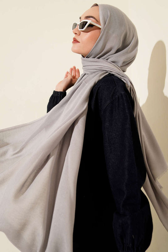 Liora Cotton Shawl Gray -85