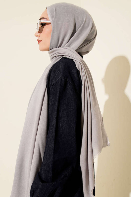 Liora Cotton Shawl Gray -85