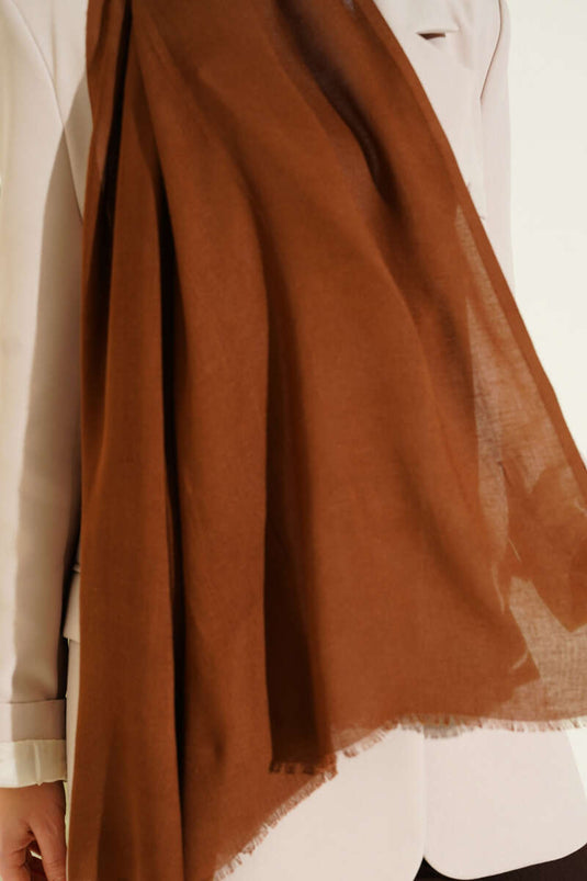 Châle en coton Liora Marron -11