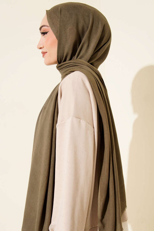 Liora Pamuk Şal Kamuflaj Yeşili -143