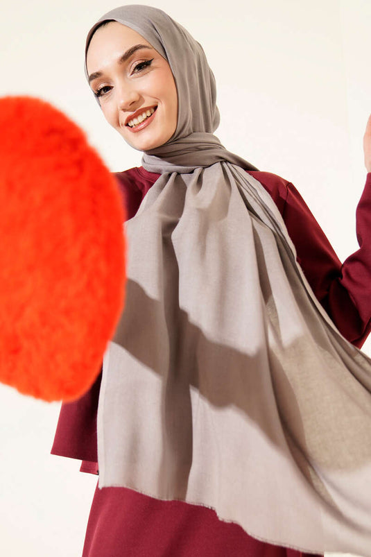 Liora Pamuk Şal Kayrak Grisi -44