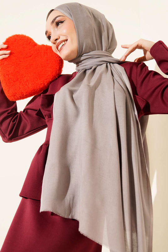 Liora Cotton Shawl Slate Gray -44