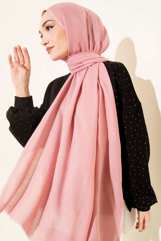 Châle Liora Pamuk Rose -77