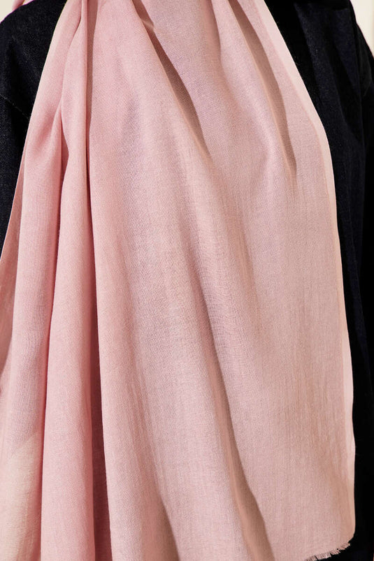 Liora Châle en Coton Couleur Poudre -14