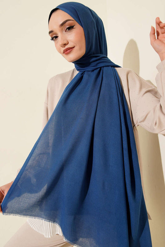 Liora Cotton Shawl Blue -40