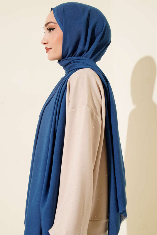 Liora Cotton Shawl Blue -40