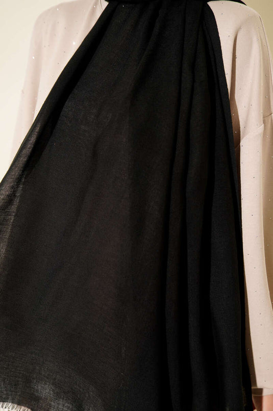 Liora Pamuk Şal Siyah -2