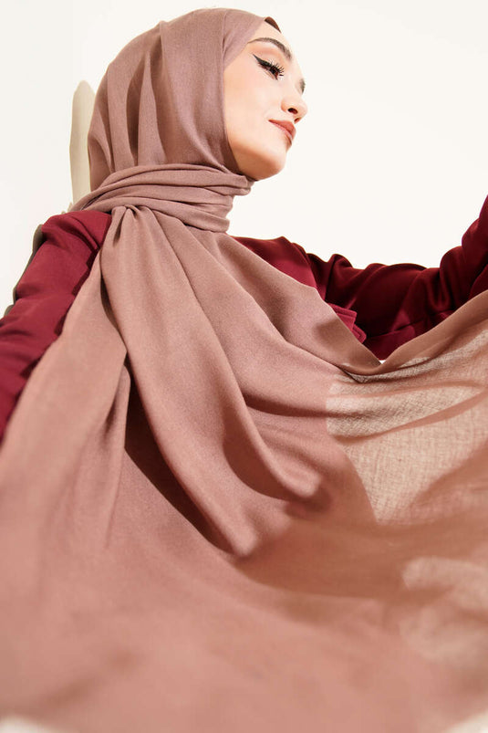 Liora Écharpe en Laine Douce Café -78