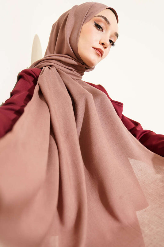 Liora Cotton Shawl Soft Brown -78