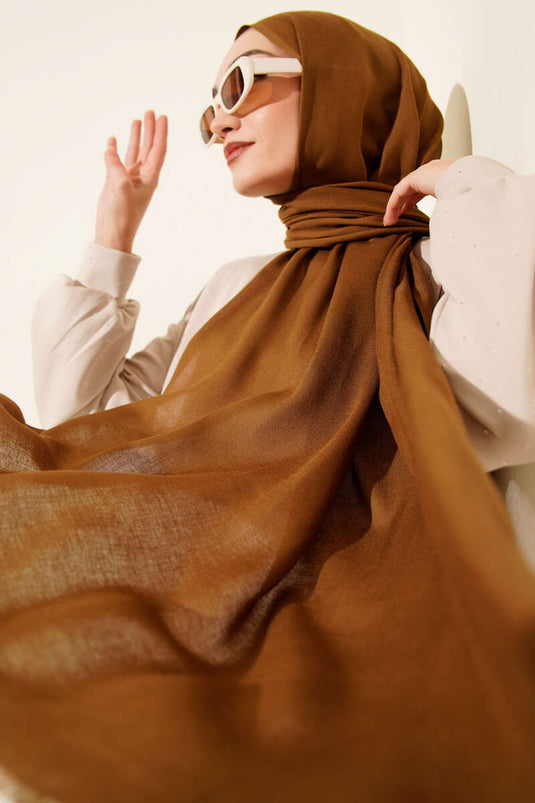 Liora Baumwollschal Tabak -152